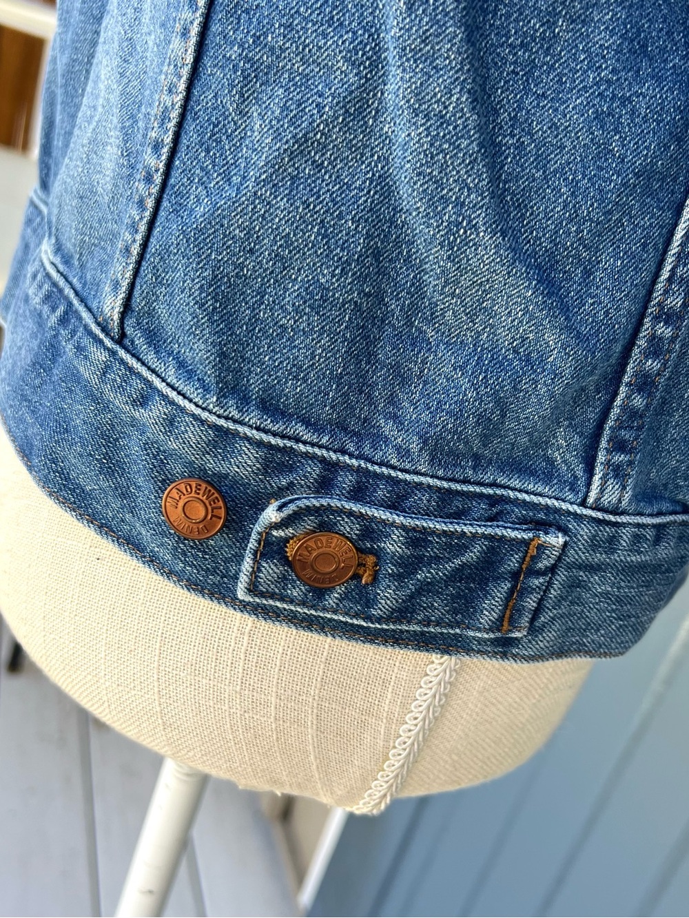 Madewell Trucker Denim Jacket Medium Wash, Women’s Size Large - Picture 4 of 9